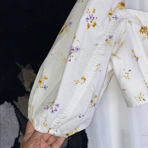 H&M Cream and Gold Bustier Crop Blouse - Picture 10 of 11